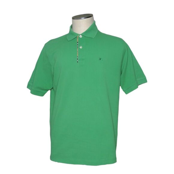 Burberry London Nova Check Polo Henley Shirt Sz M Short Sleeves Designer EUC BUT - Picture 1 of 11